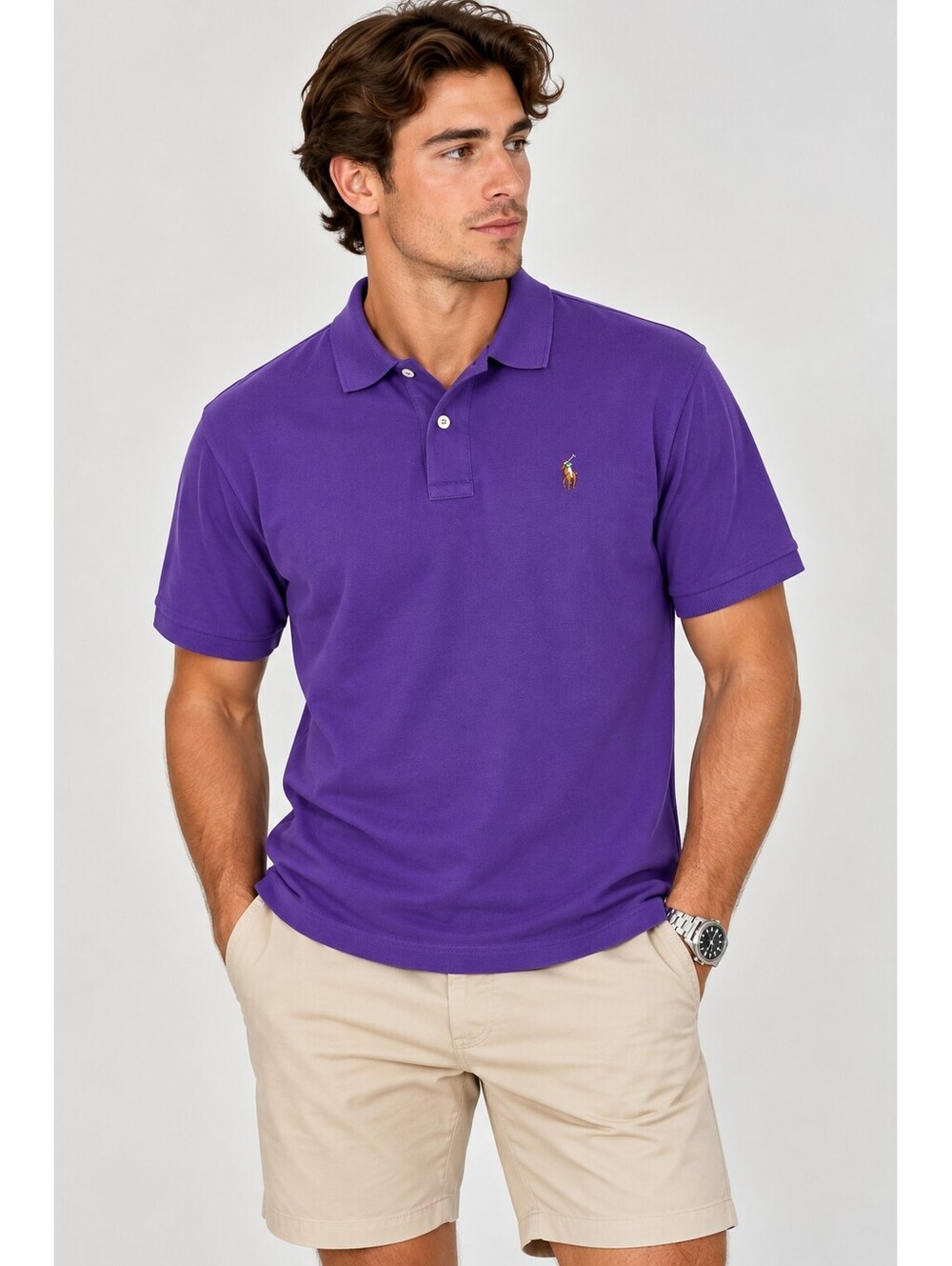 Polo Ralph Lauren Men’s Purple Classic Fit Preppy Polo Shirt Size M Golf Tennis